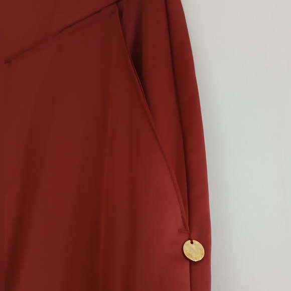 NWOT SCOTCH & SODA Endless Horizons wide legs pants, Size XS in dark red - Picture 4 of 6